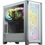 Кутия Corsair 4000D Airflow Mid Tower, Tempered Glass, Бяла