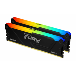 Памет Kingston FURY Beast Black RGB 16GB(2x8GB) DDR4 3200MHz CL16 KF432C16BB2AK2/16