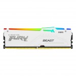 Памет Kingston FURY Beast White RGB 64GB(2x32GB) DDR5 5200MHz CL36 AMD EXPO, KF552C36BWEAK2-64