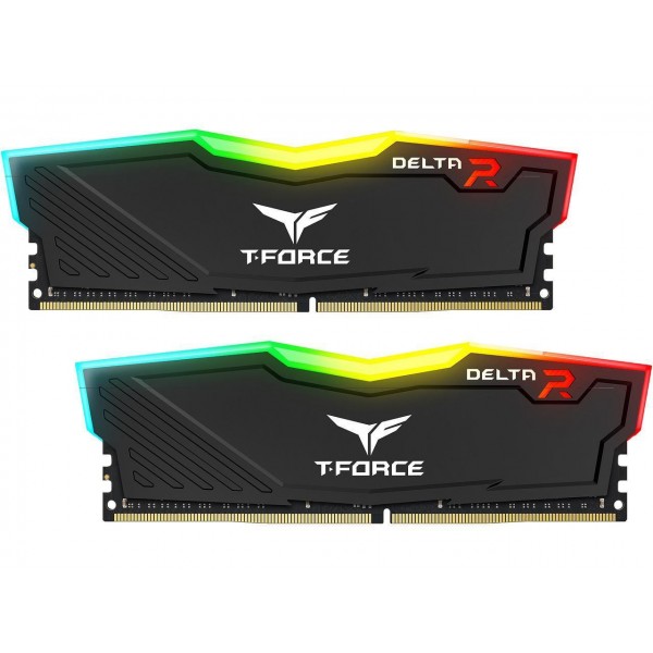 Памет Team Group T-Force Delta RGB Black DDR4 - 16GB (2x8GB) 3200MHz CL16-20-20-40 1.35V